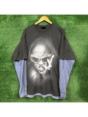 Rihanna Layered LS Shirt Size Large